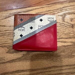 MCM Tri-Color Leather Bi-Fold Wallet